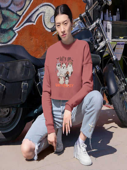 'Let’s Go University' Cropped Sweatshirt
